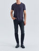 Men&rsquo;s dark plum Essential round neck t-shirt-5