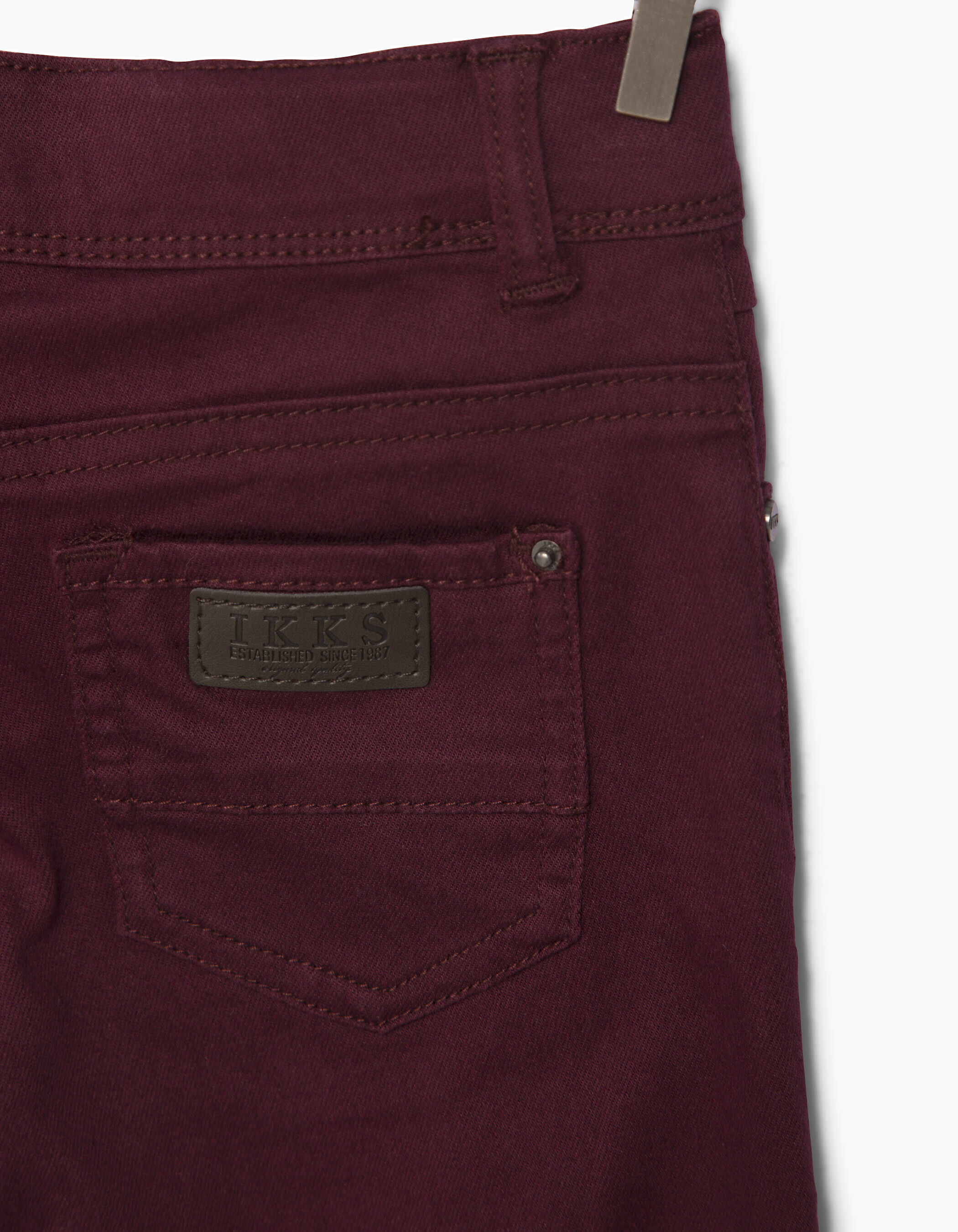 Boys top burgundy jeans