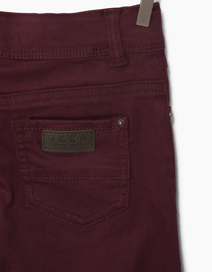 Jean bordeaux garçon -5