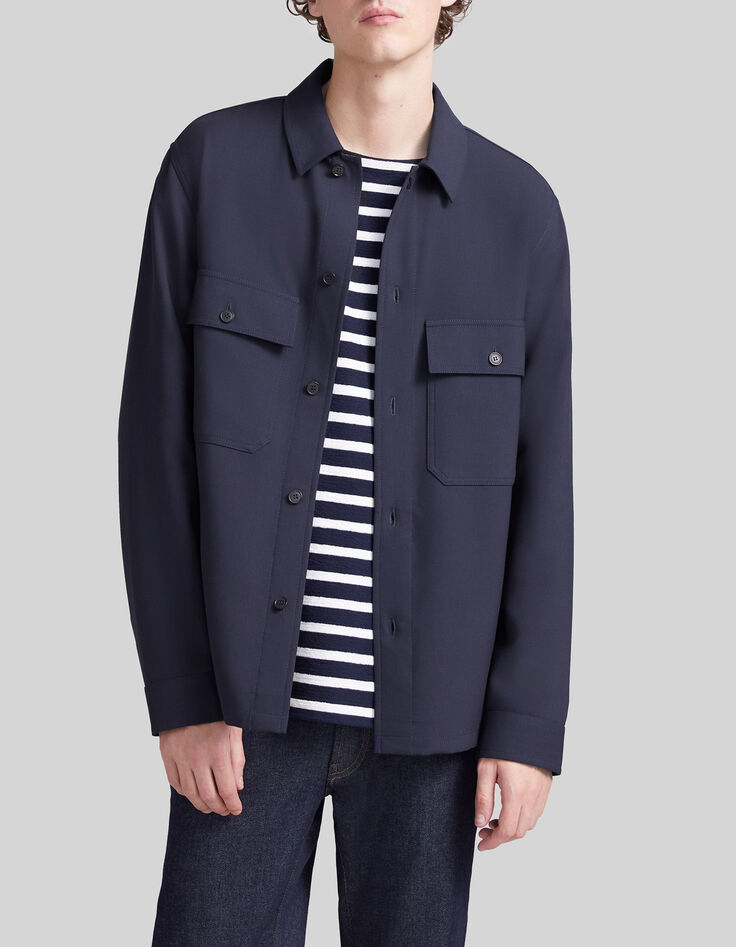 Marineblaues REGULAR-Herrensakko mit mehreren Taschen-2