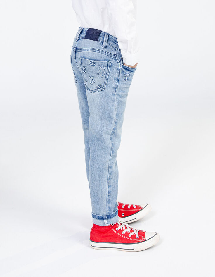 Blaue STRAIGHT-Jungenjeans mit Ankerpr&auml;gung-2