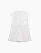 Girls’ optic white honeycomb dress-3