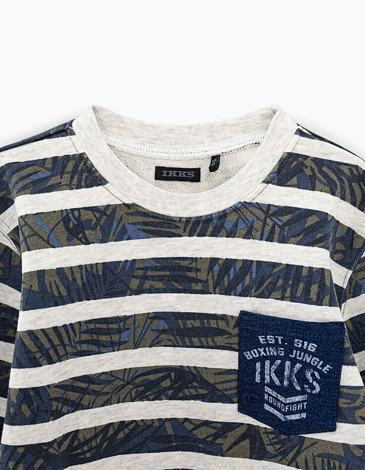 Sudadera mastic jaspeado de rayas estampadas niño -3