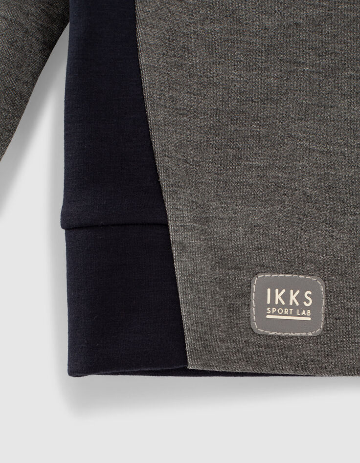 Sweat sport gris avec dos noir garçon-5