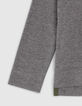 Grijze polo met kaki zak jongens -5