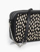 I.Code black fawn print leather bag-3