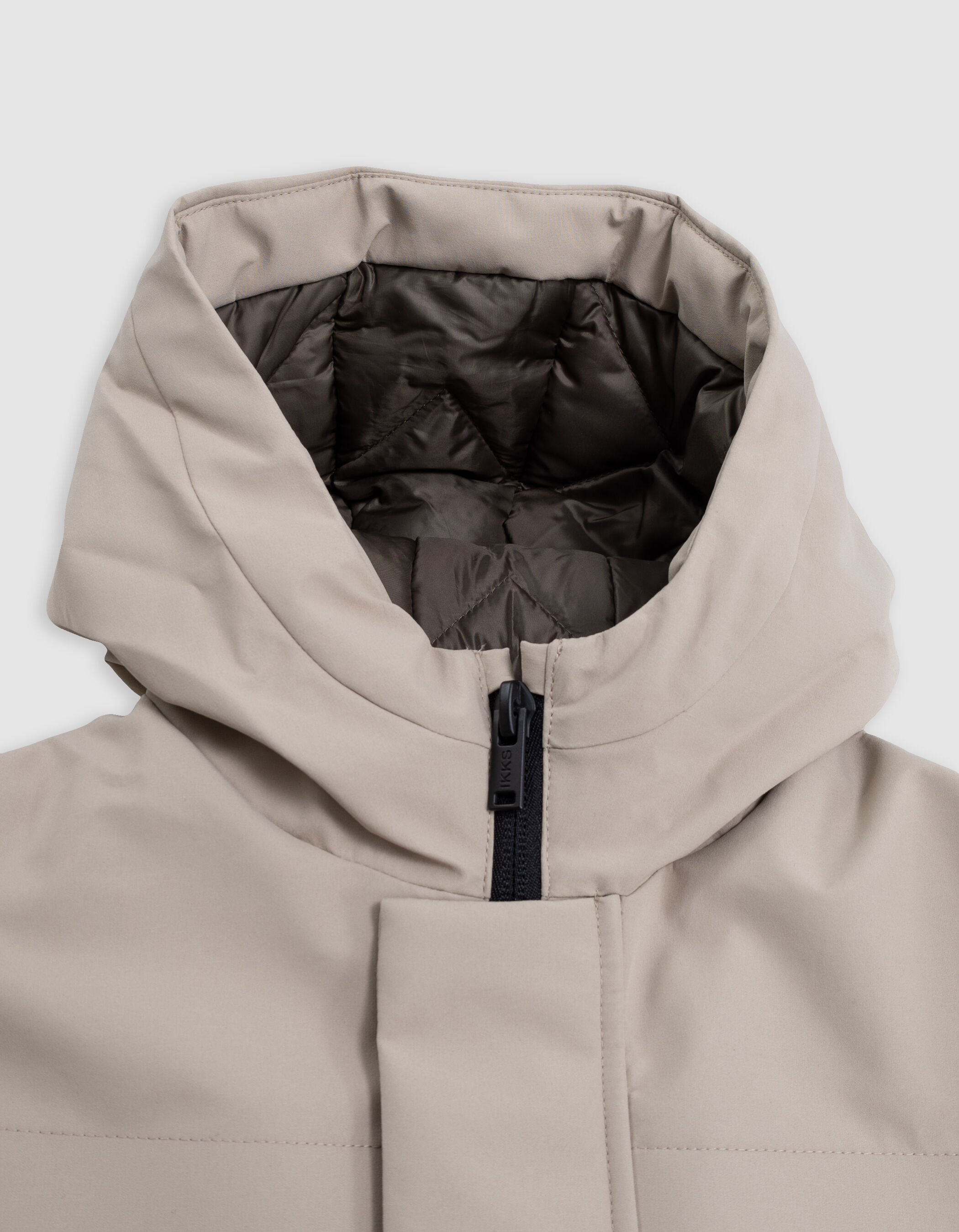 Parka beige recyclée fermeture aimantée garçon