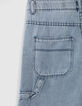 Blauwe baggy jeans biokatoen meisjes-5