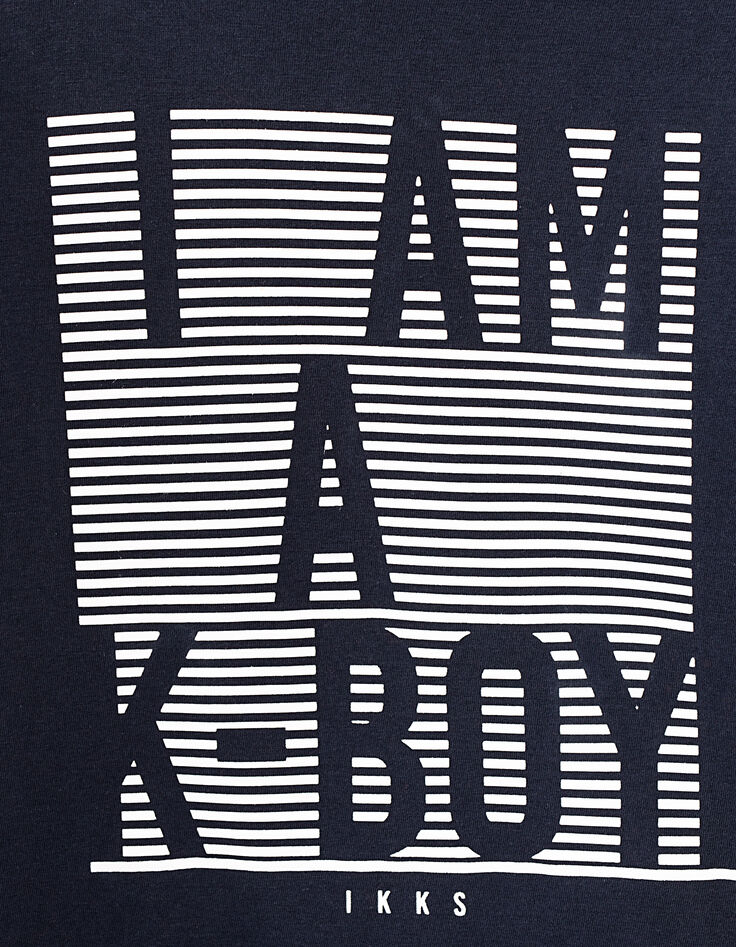 Jungen-T-Shirt mit gummierten Streifen-2