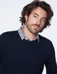 Jersey azul oscuro punto relieve Hombre-2