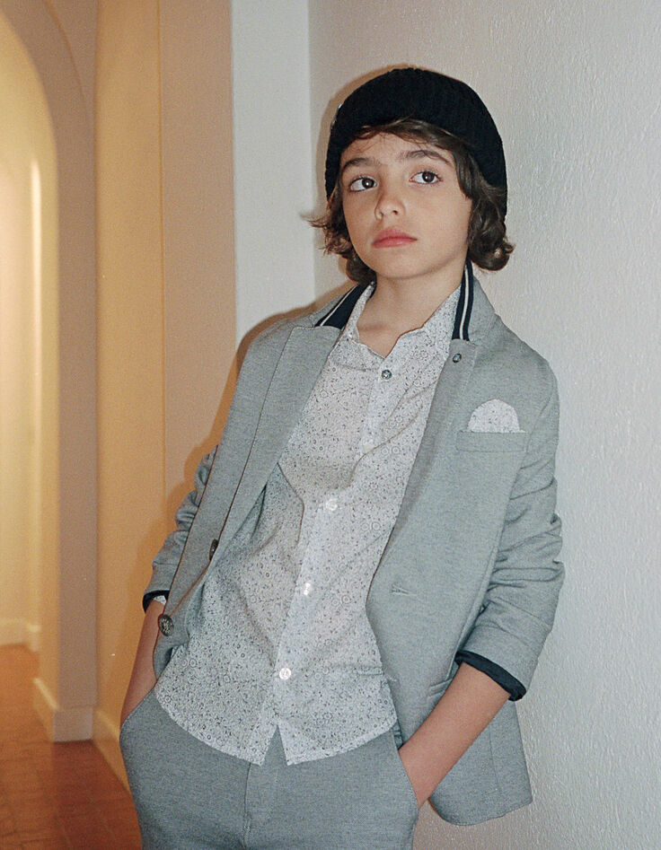 Camisa blanco roto con estampado Liberty niño-2