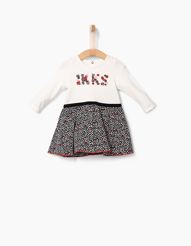 Baby girls' mixed-fabric dress-1