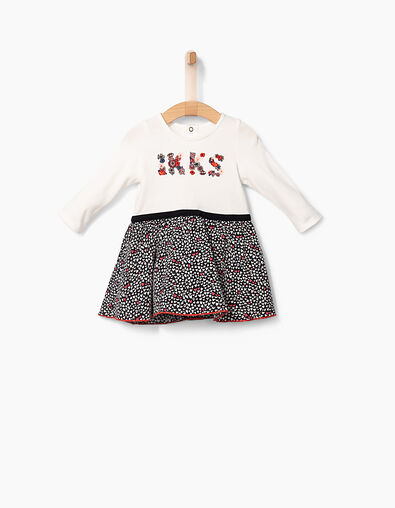 Baby girls' mixed-fabric dress - IKKS