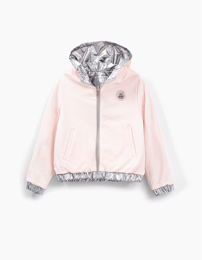 Pink sales reversible jacket