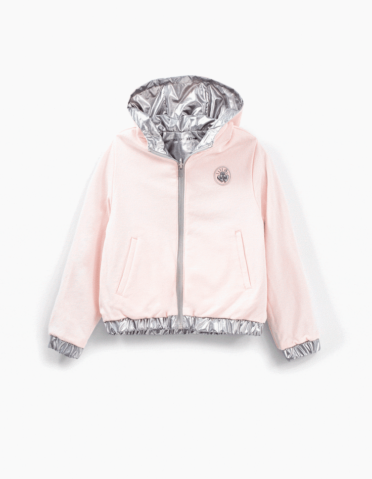 Pink silver jacket hot sale
