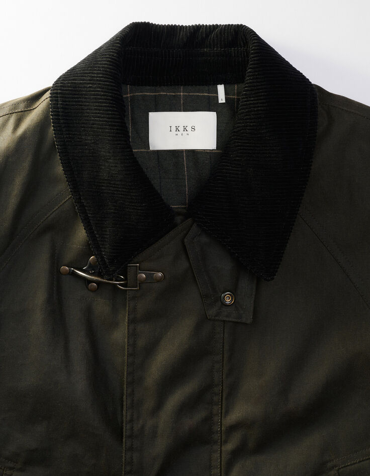 Herrenparka aus gewachstem Stoff-7