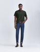 Kaki T-shirt jacquard camouflagemotief Heren-4