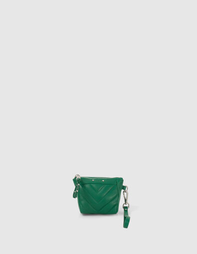 Grünes Damen-Minitäschchen 1440 Toy aus abgestepptem Leder - IKKS