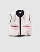 Girls’ 2-in-1 navy jacket and ecru gilet-7