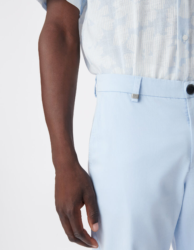 Pantalon chino slim bleu clair Homme-4