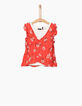 Girls' dark orange and white 2-in-1 vest top-3