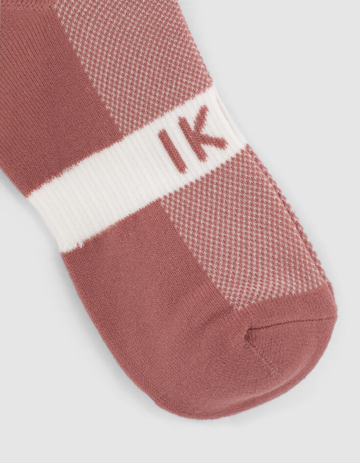 Mädchensportsocken in Grau und Rosenholz-3 Mädchensportsocken in Grau und Rosenholz-3