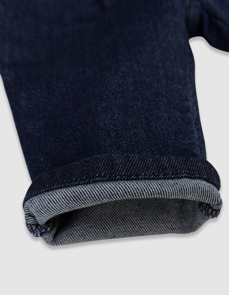 Marine jeans ceintuur pied-de-poule babymeisjes-6 Marine jeans ceintuur pied-de-poule babymeisjes-6