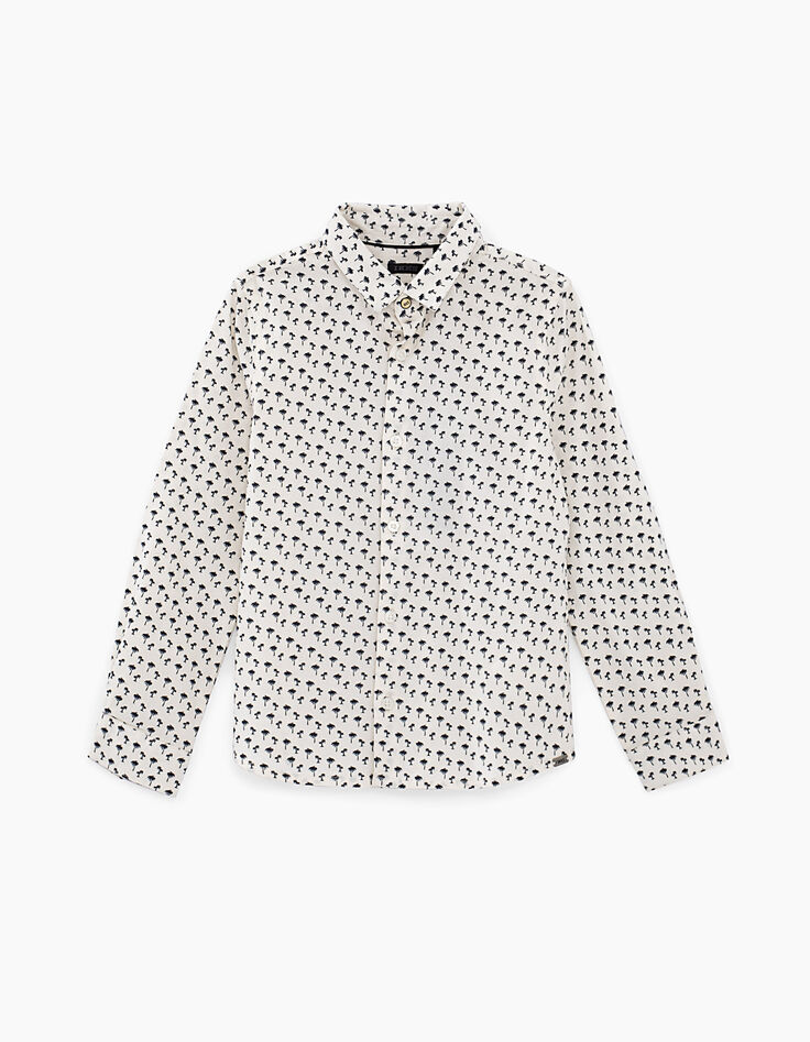 Camisa cruda estampado palmeras niño -3