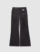 Vaqueros bootcut grises bolsillo detrás bordado niña-3