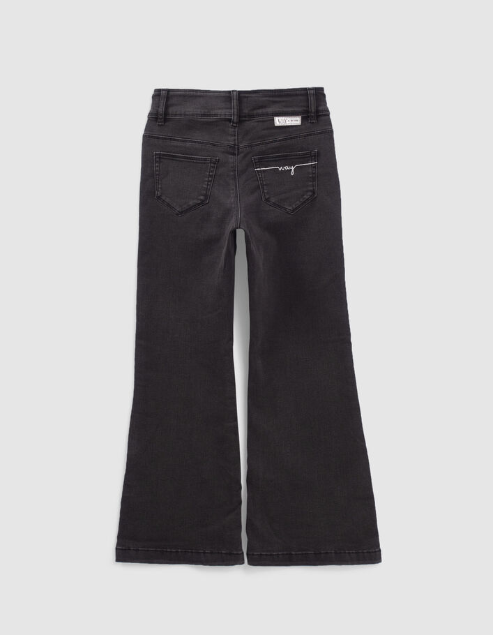 Grijze BOOTCUT jeans achter geborduurd meisjes - IKKS