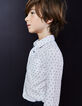 Boys’ white flash print shirt -2