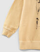 Sweater korengeel borduursel vooraan jongens -4