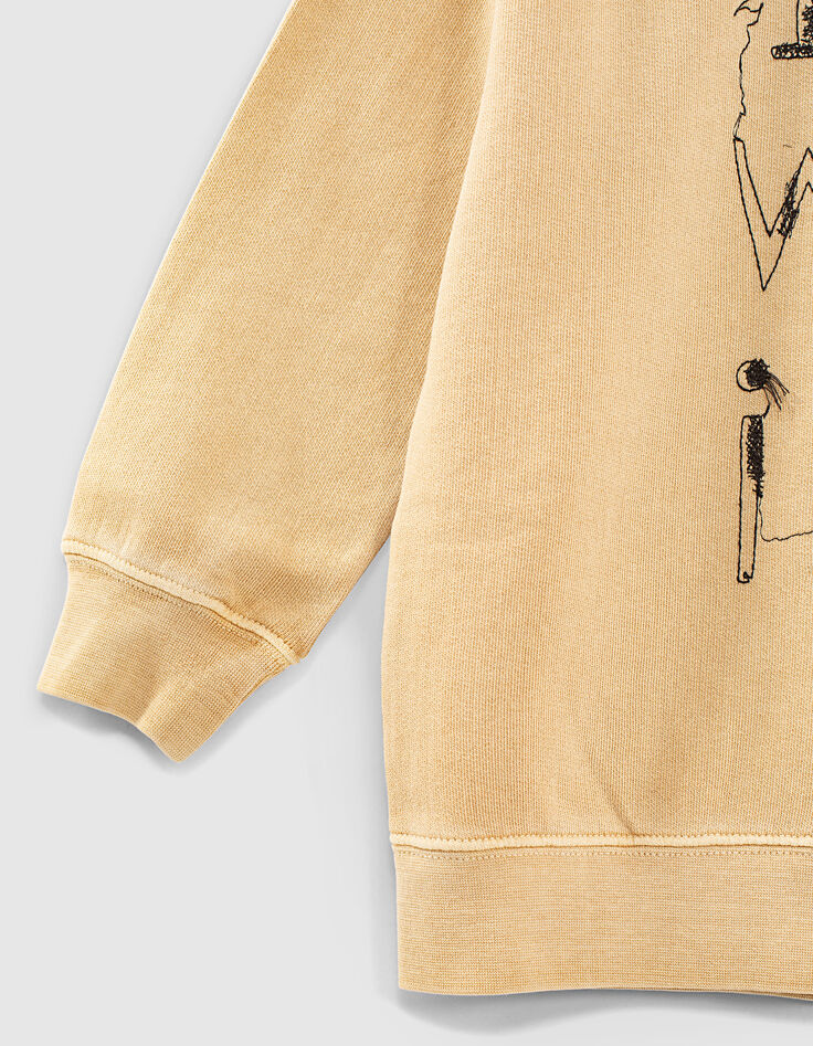 Sweater korengeel borduursel vooraan jongens -4