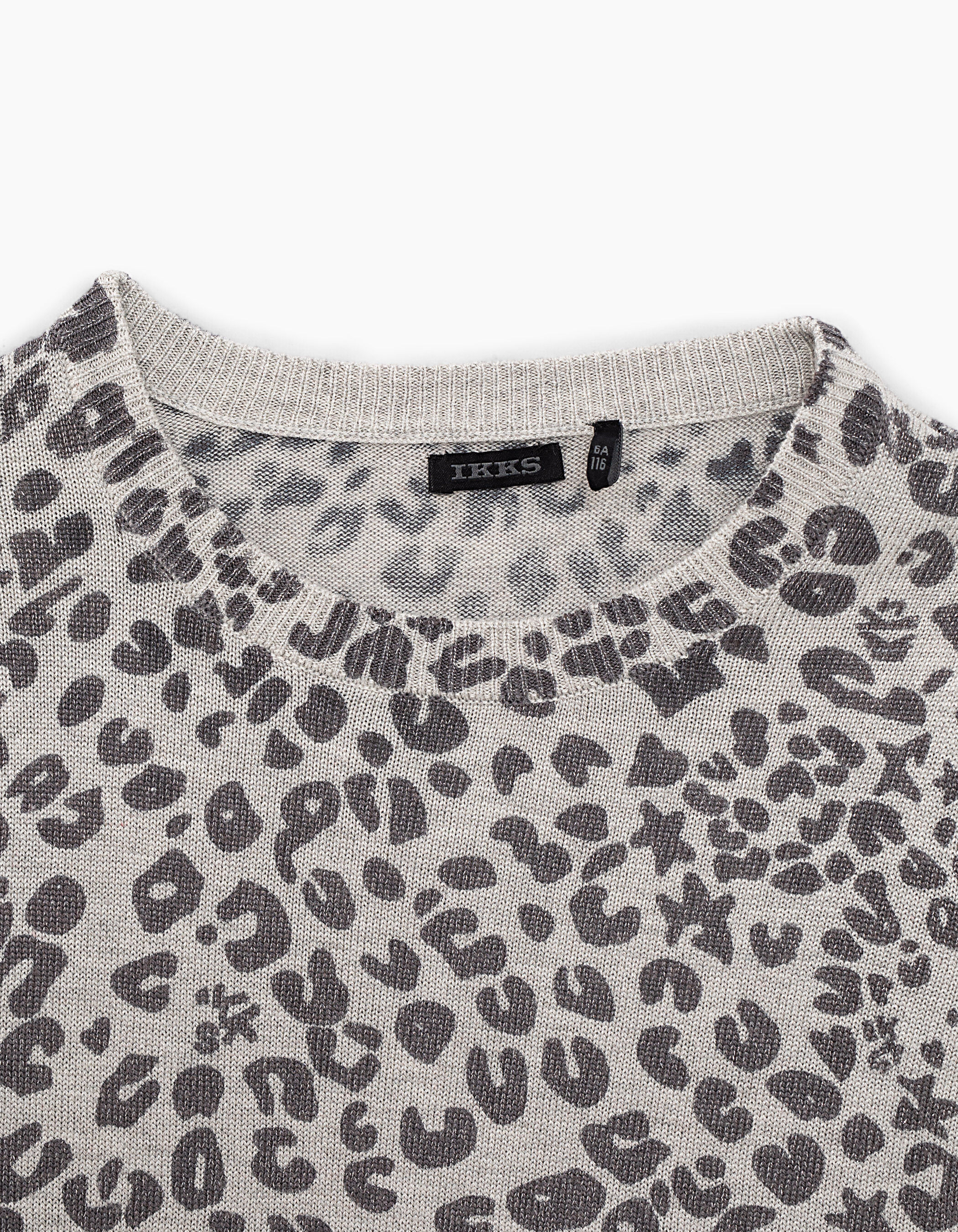 Grey leopard sweater discount