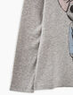 Tee-shirt gris chiné moyen visuel panda fille-5