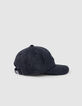 Casquette grise flanelle chevrons brodés Femme-6
