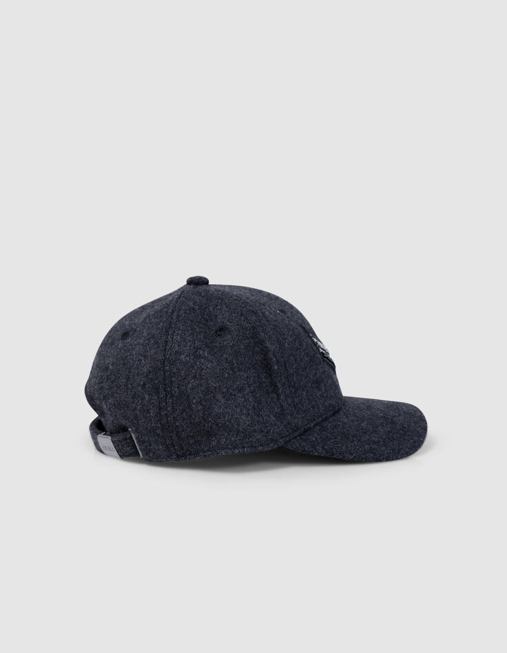 Casquette grise flanelle chevrons brodés Femme-6