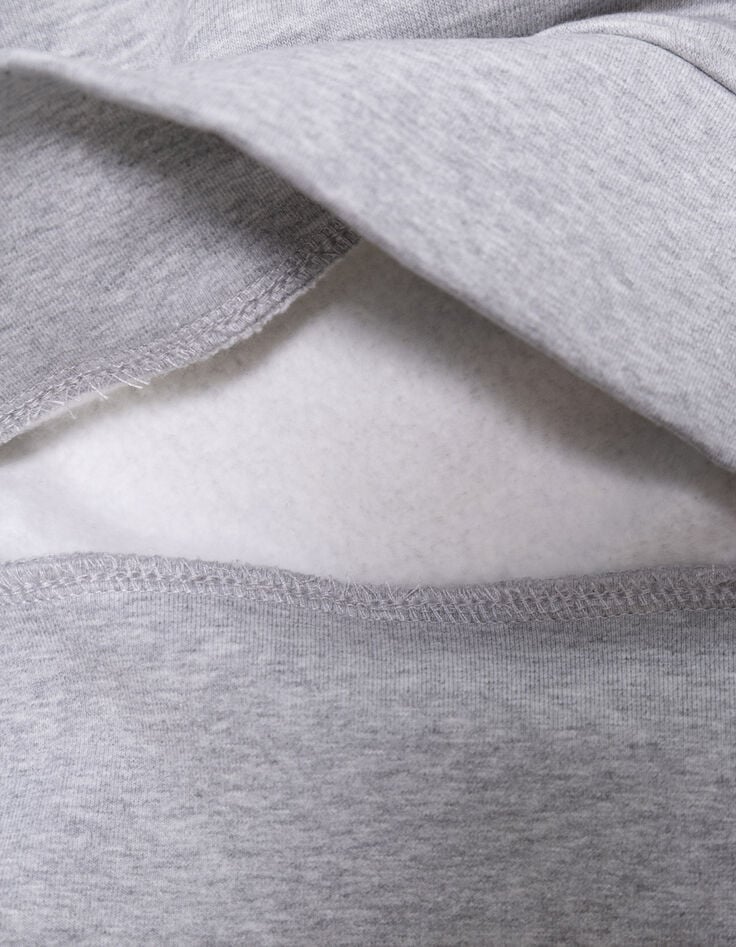 Grijze hoodie geflockte fluwelen tekst jongens-8 Grijze hoodie geflockte fluwelen tekst jongens-8
