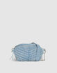 Sac banane 1440 bleu en jean délavé Femme-1