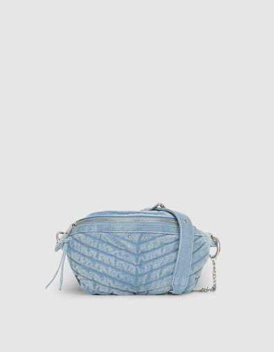 Sac banane 1440 bleu en jean délavé Femme - IKKS