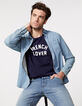 Tee-shirt marine IKKS BETTER avec marquage blanc Homme-2