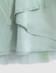 Jupe-tutu midi vert d'eau plissée asymétrique fille-6
