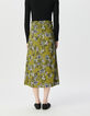 Falda midi verde floral mujer-4