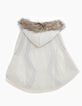 Girls’ ecru hooded cape with faux-fur trimmed hood-5