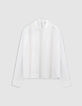 Off-white Bluse aus Bio-Baumwolle mit Besätzen Damen-6