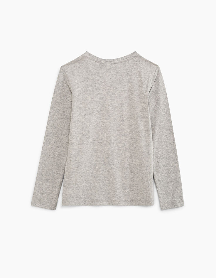 Camiseta gris lentejuelas NICE TO SEE YOU niña-4