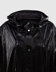 Langer schwarzer Damen-Parka aus Lam&eacute;-2