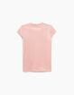 Puderrosafarbenes Mädchen-T-Shirt mit Hasenmotiv-5