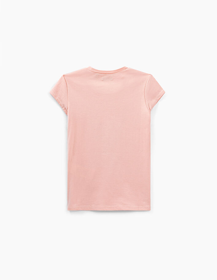 Girls' powder pink rabbit graphic T-shirt - IKKS