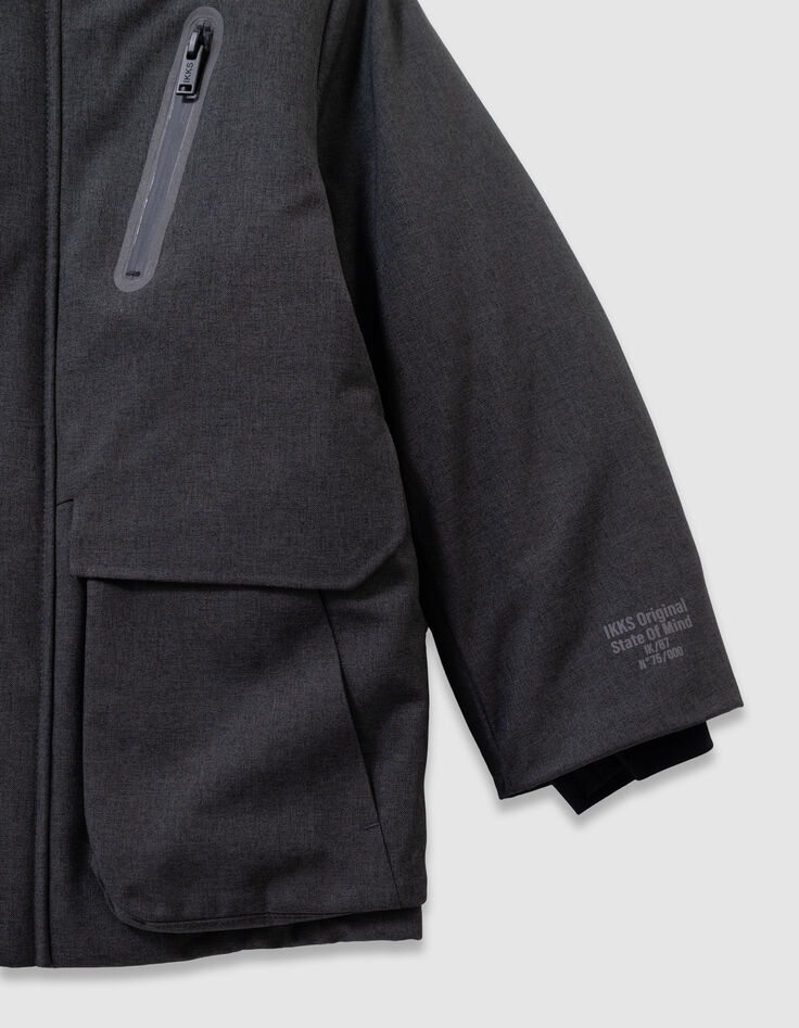 Parka gris interior acolchado niño-7